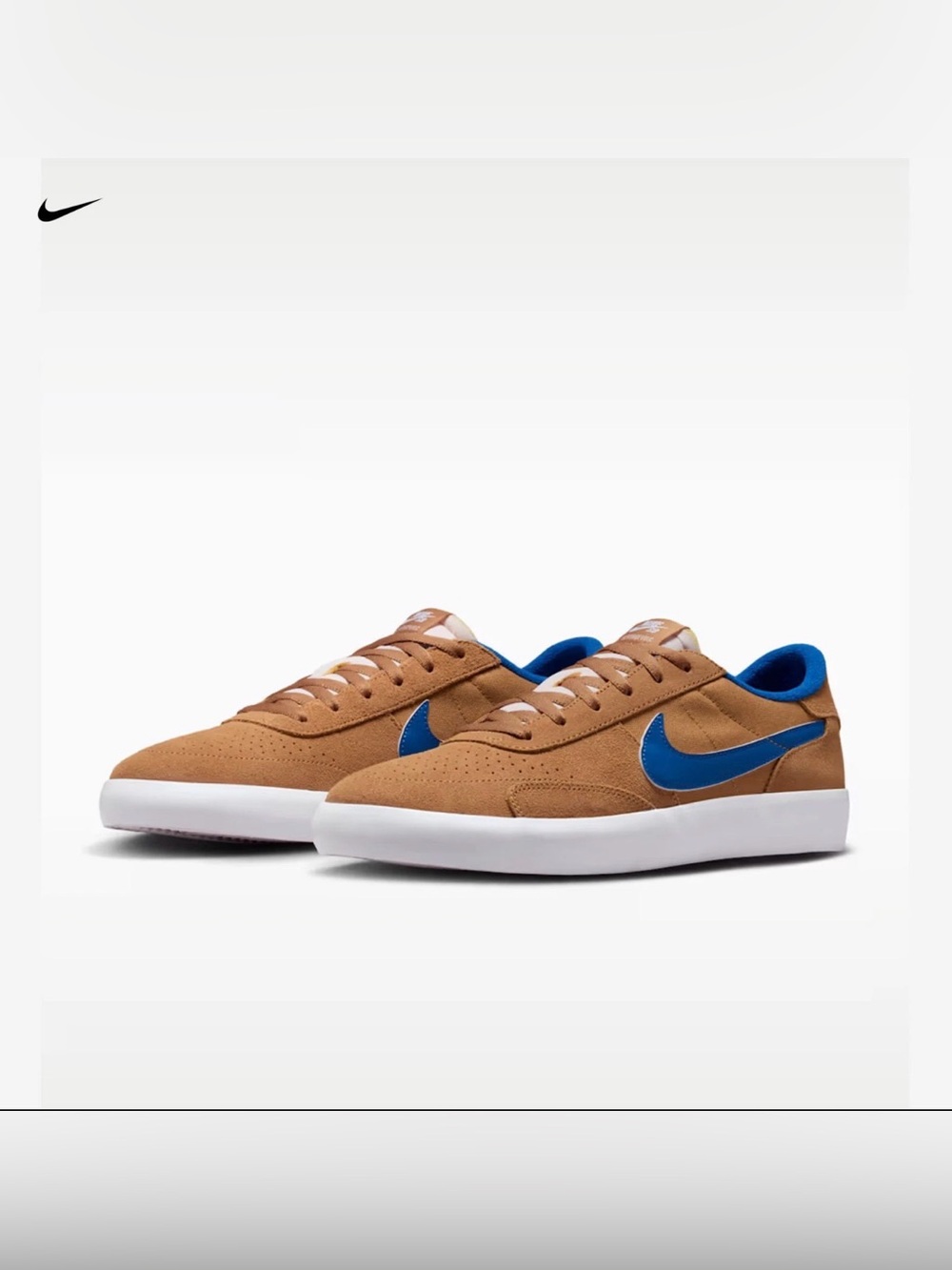 Nike SB Heritage Vulc 'Flax Team Royal' CD5010-200 Men's Size 8.5 Suede NWOB